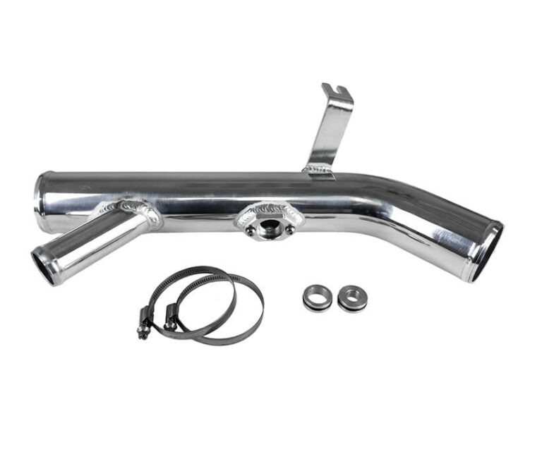 Throttle pipe with noise reduction outlet for VAG 1.82.0 T(F)SIHF